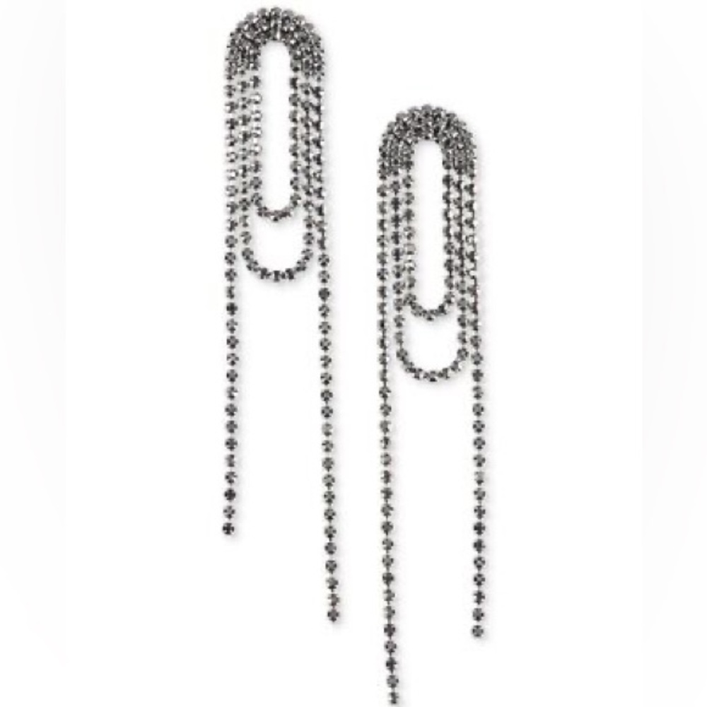Lucky Brand Drama Pave Strand Earrings